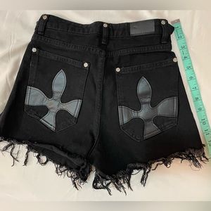Black Jean shorts